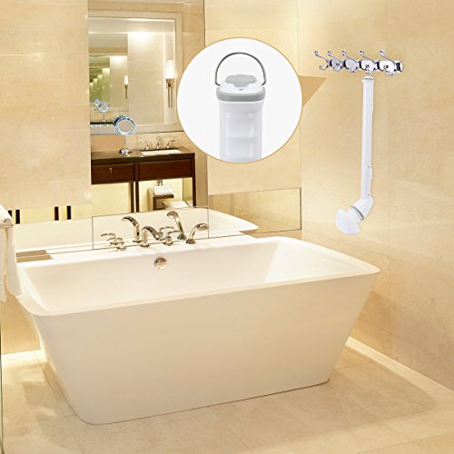 Bagno spazzolino elettrico cordless Power scrubber Cleaner manico lungo per piscina, bagno, finestre, auto e più (bianco)