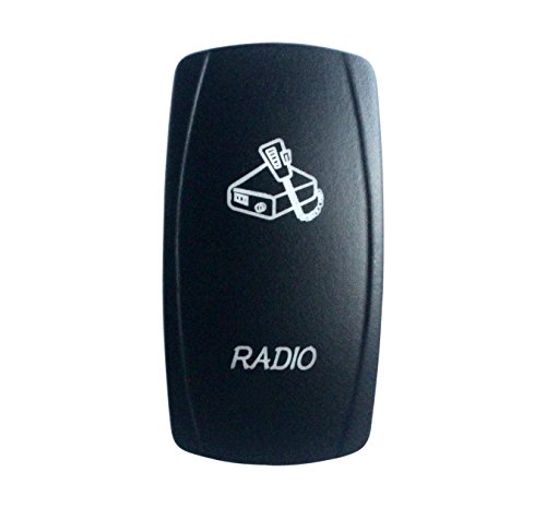 Bandc 12 V/24 V radio Rocker switch laser Etched Blue LED 5 pins SPST on-off per marine grade auto RV impermeabile IP66