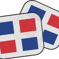 bandiera delle Repubblica Dominicana Parasole della macchina