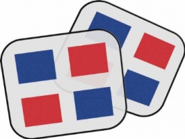 bandiera delle Repubblica Dominicana Parasole della macchina