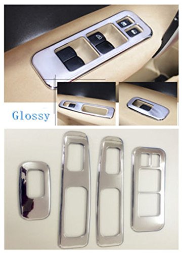 baodiparts 16Pcs Acciaio inossidabile Accessori Interni Kit Cover Trim Silver Glossy