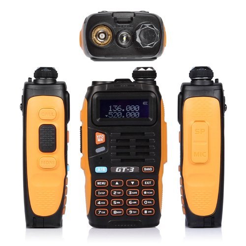 Baofeng 3 Mark II GT 3 UHF/VHF 2 m/70 cm Dual Band Radio Walkie Talkie + microfono e cavo di programmazione
