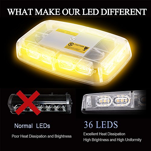 Base magnetica 18 W COB LED ambra strobo emergenza Hazard luce impermeabile ad alta intensità top tetto legge auto camion luci bar …