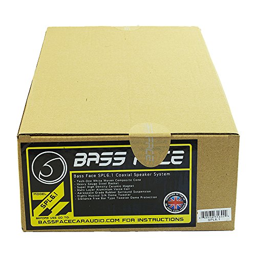 Bass Face SPL6.1 - Altoparlanti coassiali da auto, 800W, 16,5 cm, confezione da 2