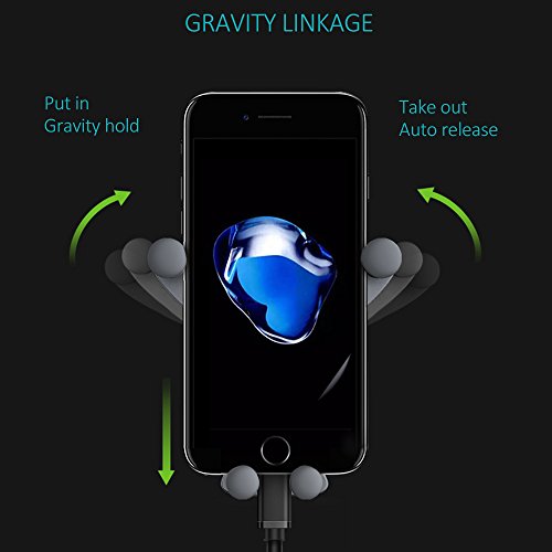 Bassplay Car Phone Mount, Air Vent porta cellulare per auto Gravity culla compatibile con iPhone 7 Plus 7 x 8 8 se 6S 6 Plus 6 5s 5 4s 4 Samsung Galaxy S9 + S9 S6 S5 S4 LG Nexus Sony Nokia