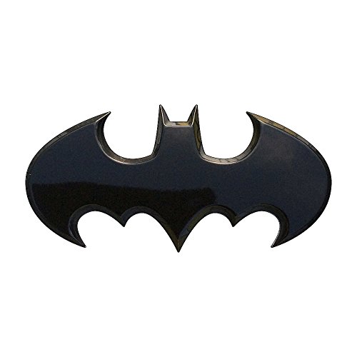 Batman Batwing emblema, Premium 3D Automotive Decal Sticker flette a completamente Aderisci portatile auto camion moto quasi nulla (Black Chrome)
