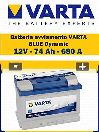 BATTERIA 74AH E11 VARTA BLUE DYNAMIC 680A di spunto