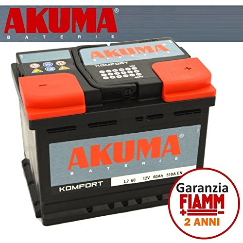Batteria Auto Akuma = Fiamm 60 Ah 12V 510A En Originale