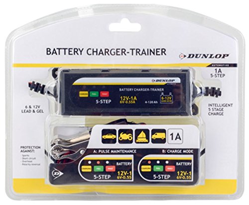Batteria Smart Charger 1Α 12Volt, Dunlop 92430
