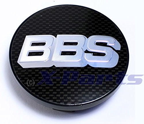 BBS Alloy Wheel Single Centre Cap Emblem Carbon Chrome Silver 70 mm bb0924467 For Extension Bar with Snap Ring