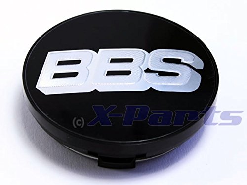 BBS cerchione Deckel Emblem NERO ARGENTO CROMATO 70 mm bb0924494 NEU con anello elastico