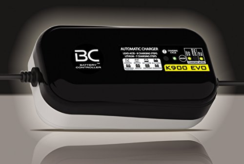 BC K900 EVO 12V 0,9A - Caricabatteria e Mantenitore Intelligente per Batterie Piombo/Acido e Litio con Programma CAN-Bus