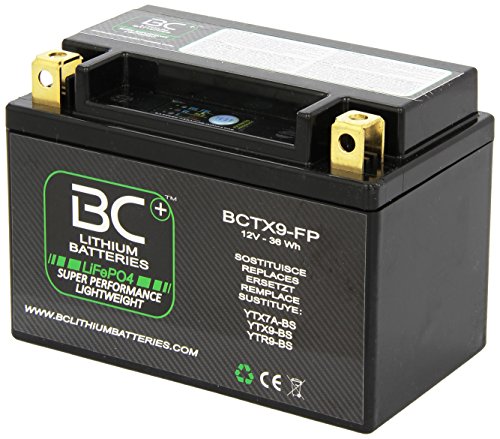 BC Lithium Batteries BCTX9-FP Batteria Moto al Litio LiFePO4 HJTX9-FP / YTX9-BS / YTR9-BS
