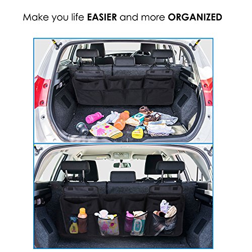 Beepzoo bagagliaio Backseat organizer, cargo accessori salvaspazio Heavy Duty Fits SUV da viaggio con coperchio piastra inferiore