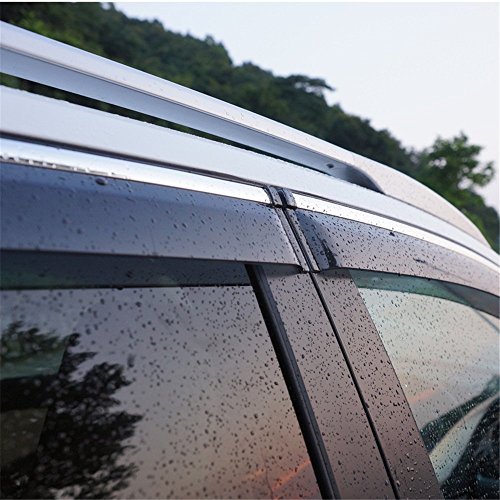behave YD314 W auto finestra guardia pioggia, pioggia guardia per auto finestra, finestra deflettore Fit per 2016 2015 CRV Honda, confezione da 4 pezzi Chrome Windows facciale
