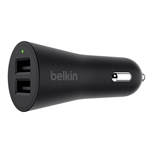 Belkin F8M930btBLK BOOST↑UPCaricabatteria da Auto USB-A Universale a 2 Prese USB, Nero