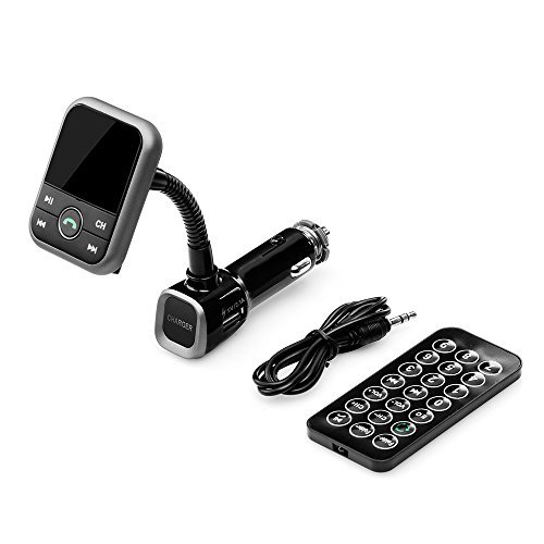 BESTEK Bluetooth Trasmettitore FM da auto con Chiamata Vivavoce & Controlli musicali - Funziona con Apple, Samsung, LG & altri Smartphone, Tablet, Lettori MP3