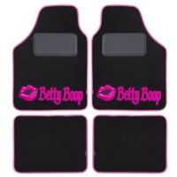Betty Boop BB1043P Set Di 4 Tappeti Moquette, Tappeti Universali Betty Boop Rosa