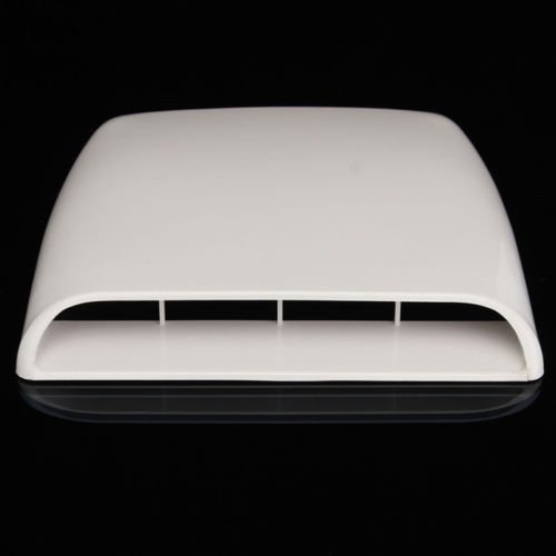Bianco universale auto decorative Air Flow aspirazione Hood scoop Vent cofano copertura