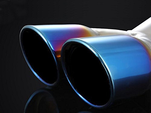Blu copertura scarico posteriore silenziatore tubo di punta fine in acciaio INOX 1PCS per auto di TYCHR16