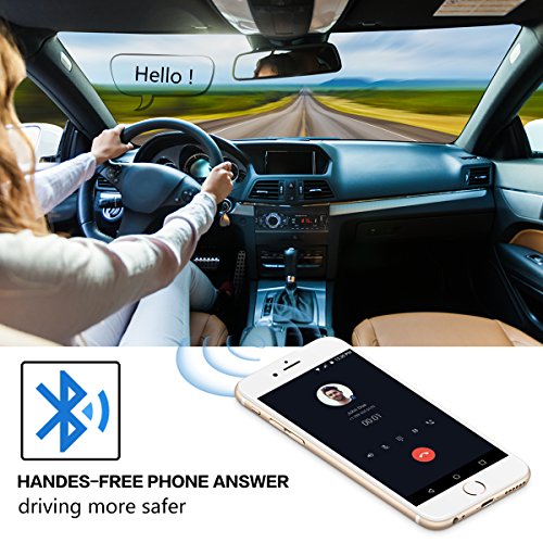 Bluetooth Autoradio, POMILE Auto Radio Car Stereo Lettore MP3 Ricevitore FM Audio con Versione Single-Din, Porta USB e Slot per Scheda SD Ricevitore AUX, Telecomando