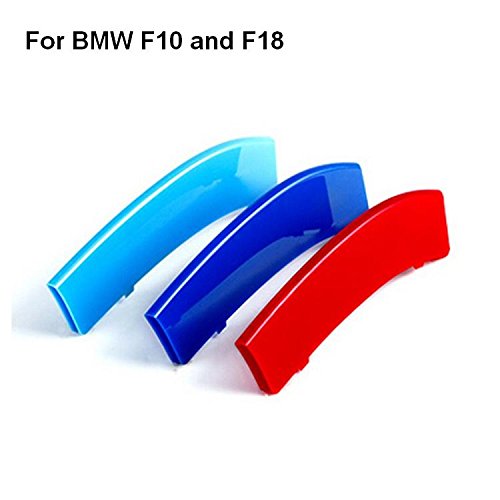 BMW Serie 5 F10 F18 ,10 bar 2014 – 2017 m Power m sport Tech Bonnet Hood Kidney clip in inserti griglia Trim fibbia Stripe Stripes cover Decor Style