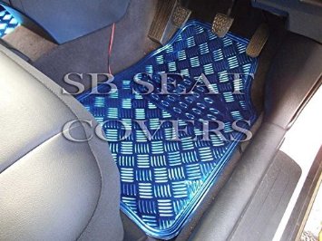 Bmw Z3 / Z4 Tappetini Per Auto Blu Metallico Piatto PVC Gomma RM 700N