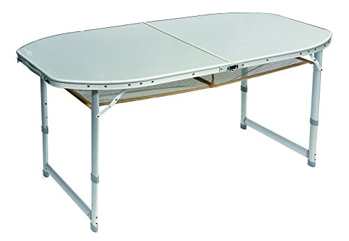bo-camp BC Prem ovale staccare gamba del tavolo – grigio, 150 x 80 cm