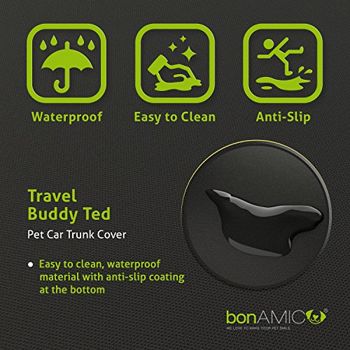 bonAMICO Travelbuddy TED, Protezione per bagagliaio auto e coperta auto per cani, ideale per viaggiare con cani e animali domestici