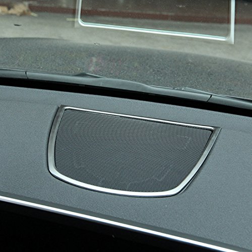 Borsa interna con decorazioni in ABS cromato per cruscotto auto speaker Frame cover Trim adesivi