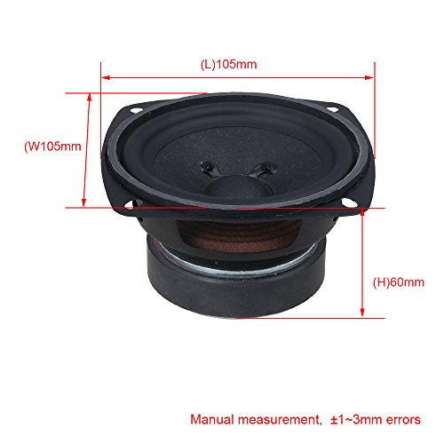 Bqlzr 10,2 cm nero plastica e magnete P4 – 19 Alw subwoofer Full-Range speaker 20 W 8 Ohm Bass audio per altoparlanti auto modifica