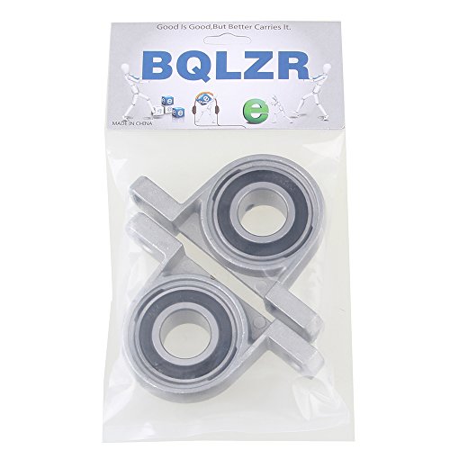 BQLZR colore: grigio lega di zinco, profondità foro 20 mm di diametro per cuscinetti a sfera cuscino-Supporto asse regolabile per lavatrice, confezione da 2