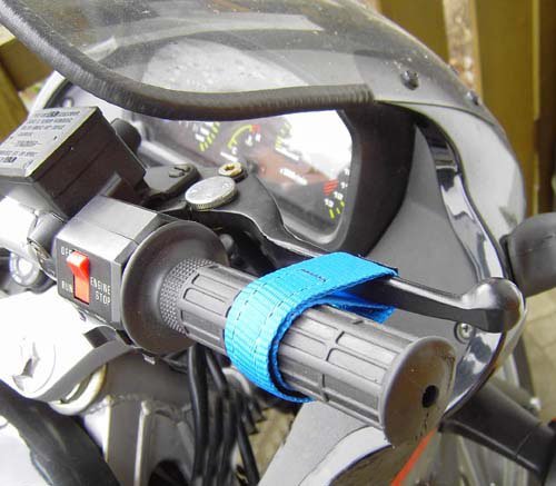 Braun Moto – Leva del freno bloccaggio Band, colore blu, lunghezza: 35 cm, con chiusura in velcro