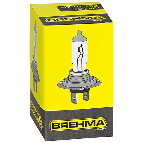 Brehma - Confezioni di 10 lampadine alogene H7 per auto, 12 V, 55 W, PX26D