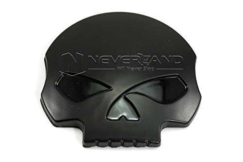 Bulkcosts (TM) 1PC 3D auto ABS corpo Skull sticker Emblem Decal Skull auto adesivo distintivo nero nuovo # 20 C10