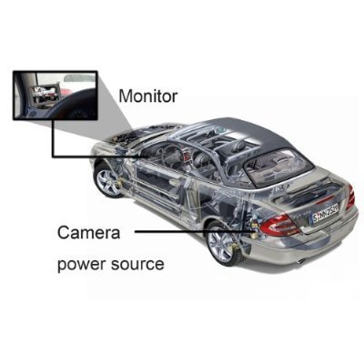 BW 10,9 cm pieghevole TFT LCD Rearview color camera monitor e telecamera retromarcia per auto