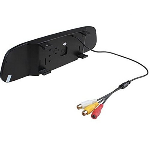 BW® - Kit di specchietto retrovisore interno per auto con monitor TFT LCD da 4,3", con telecamera CCD wireless impermeabile assistente di parcheggio
