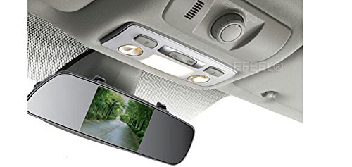 BW® - Kit di specchietto retrovisore interno per auto con monitor TFT LCD da 4,3", con telecamera CCD wireless impermeabile assistente di parcheggio