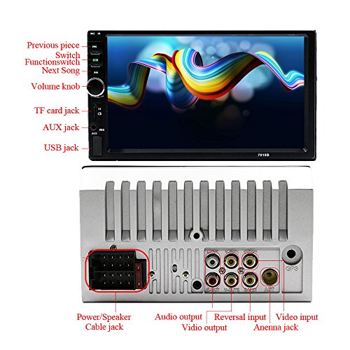 Camecho 7018B auto universale audio 17,8 cm touch screen 2 DIN autoradio stereo auto radio video MP5 Player Bluetooth supporta TF SD MMC USB con mini telecamera FM