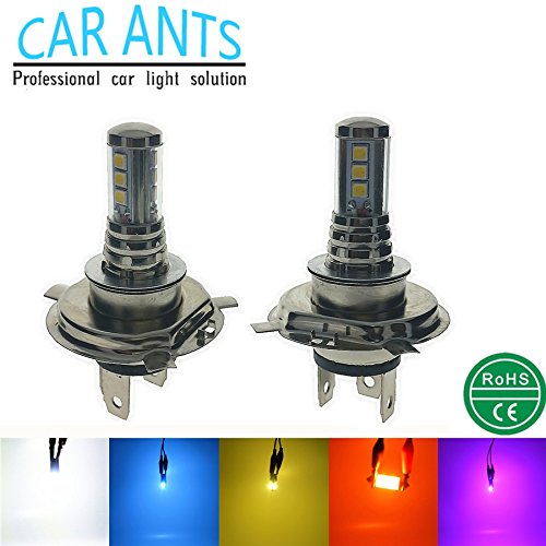 Car Ants auto parts Estremamente luminoso Osram chips h4-h Series 30W 1400LM LED Fog Light bulbs Plug-n-Play colori (giallo dorato)(confezione da 2)