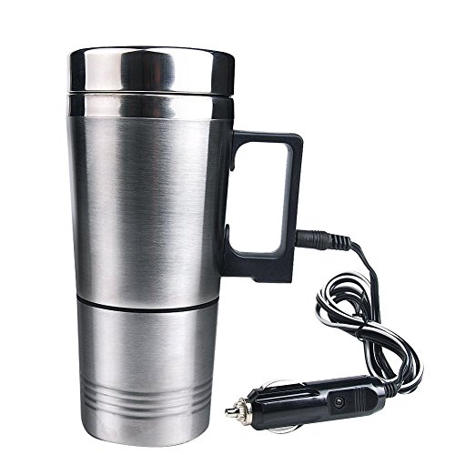 Car Electric Mug Heating / Tazza da Caffè - Mengshen 12VWater Heater Mug, Vacuum Insulated Car Electric Kettle Heated Stainless Steel Car Cigarette Lighter Heating Cup Coffee Cup with Charger, CA03