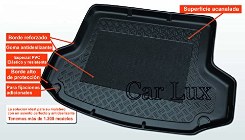 Car Lux ar02465 – Tappeto Vasca Protector Cubre bagagliaio sagomato con antiscivolo