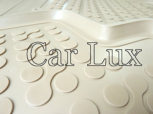Car Lux - Tappetini auto in gomma, tipo vaschetta 3D, colore: beige