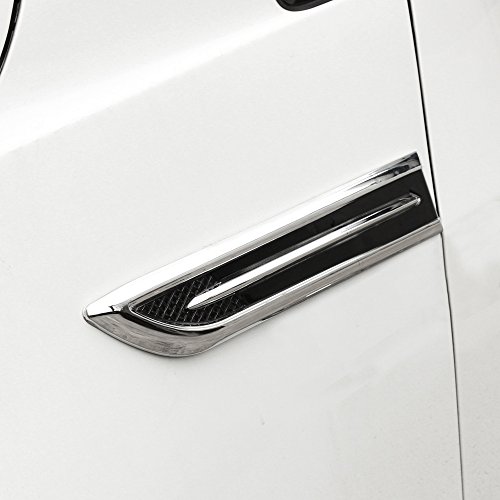 Car Side Fender Side Sticker Decal Emblem fit Ford Focus MK2 MK3 Fiesta Mondeo Escape Kuga EcoSport Explorer Edge Fusion ABS Chrome ,Very good protection your car and decoration.