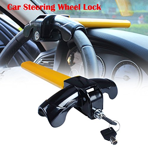 Car Steering Wheel Lock, Eforcar auto universale antifurto retrattile a T Heavy Duty Lock