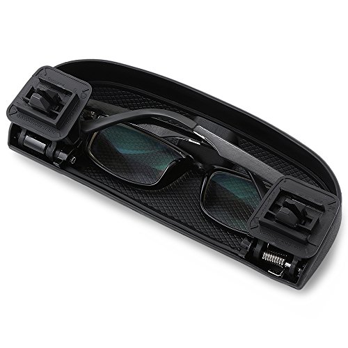 Car Sunglasses Holder Glasses Case Cage Storage Box-fit Mercedes Benz W203 W210 W211 AMG W204 A B C E S CLS CLK CLA GLA GLK SLK(Black)