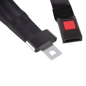 Car Vehicle Seat Belt Extension Extender Strap Safety Buckle Black New