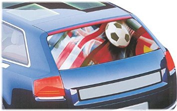 Car-window-film, fun film football flags, 75 x 140 cm