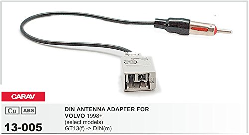 CARAV 11 – 587 – 38 – Set di 5 mascherina per autoradio Doppio DIN auto Radio DVD Dash Kit di installazione per Volvo S60 2000 – 2004; V70, XC70 2001 – 2004 con adattatore ISO e adattatore antenna