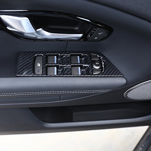 Carbon Fiber Style ABS plastica accessori alzacristallo Button Frame cover Trim Left Handle driver 4pcs